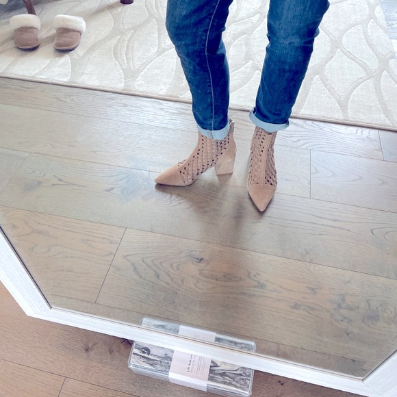 Taupe suede mid ankle boots - Picture 2 of 7